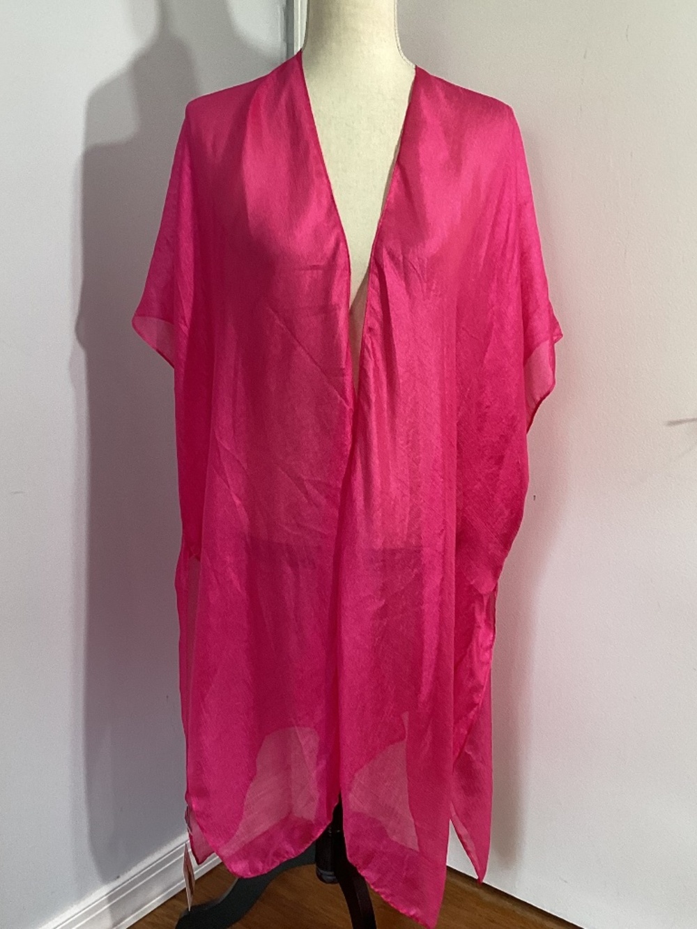 NWT JESSICA McCLINTOCK ONE SIZE PINK KIMONO PONCHO WRAP SPECIAL EVENT/CASUAL